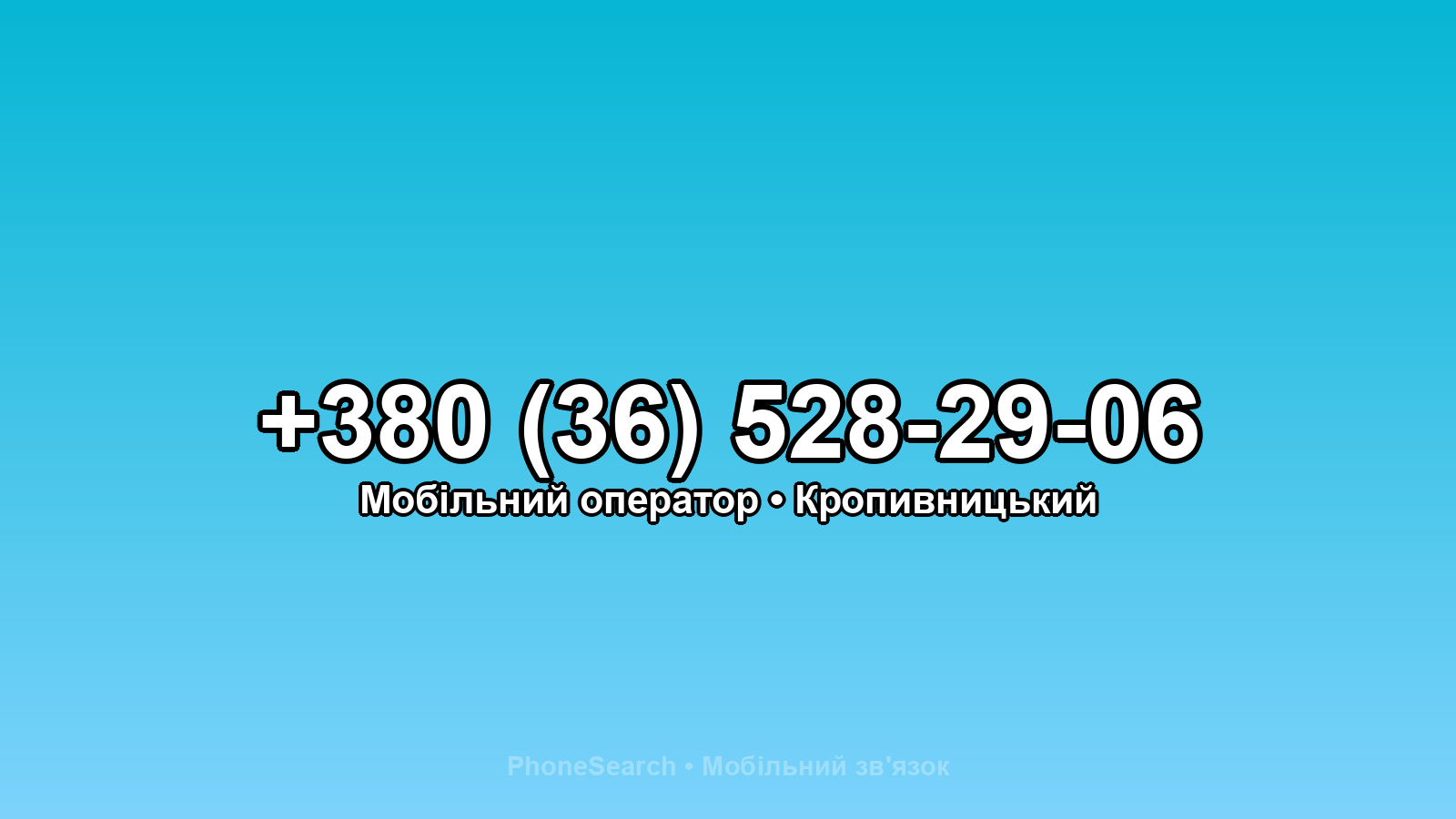 Номер +380 (36) 528-29-06 - вариант 2