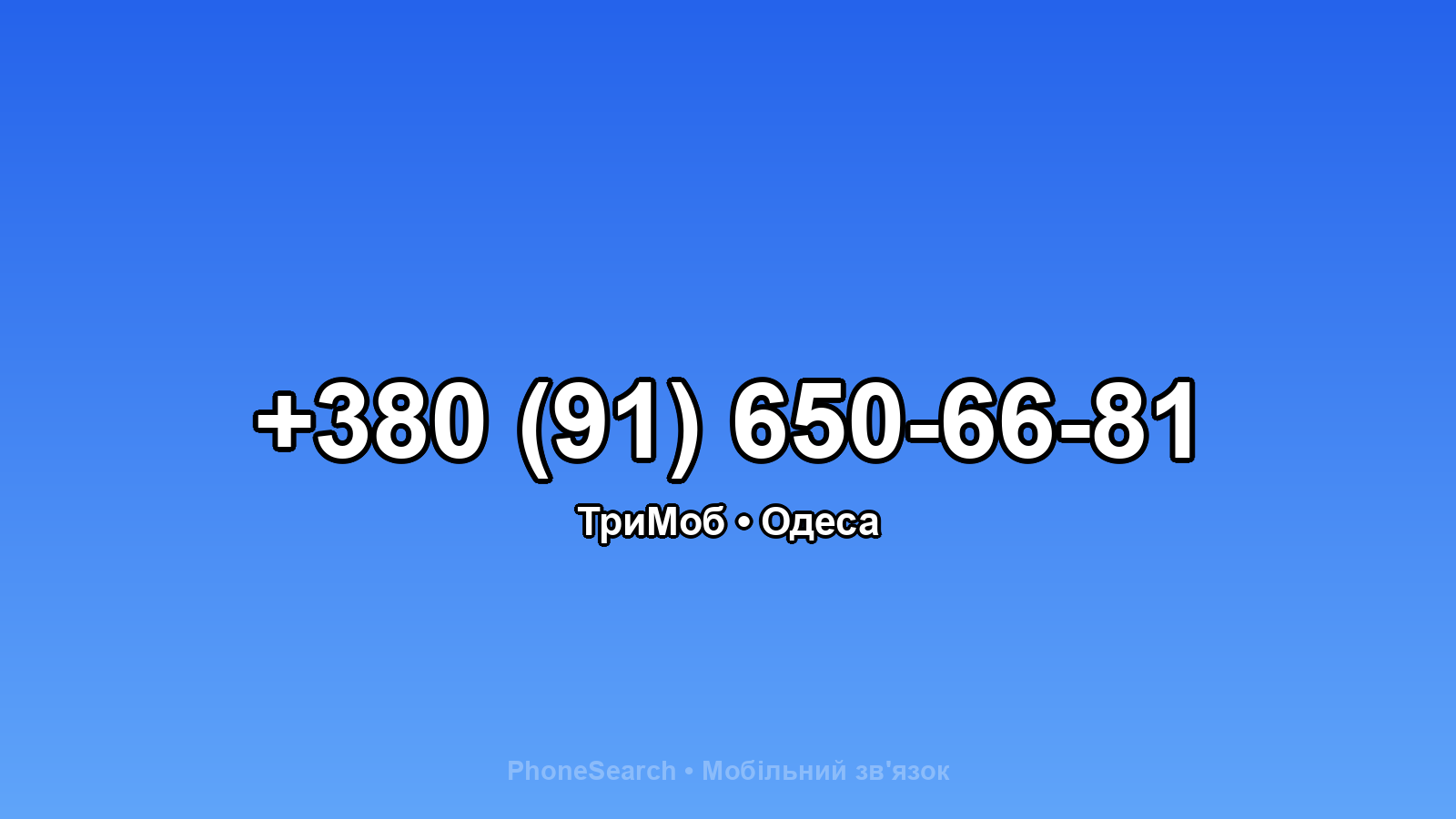 Номер +380 (91) 650-66-81 - вариант 2