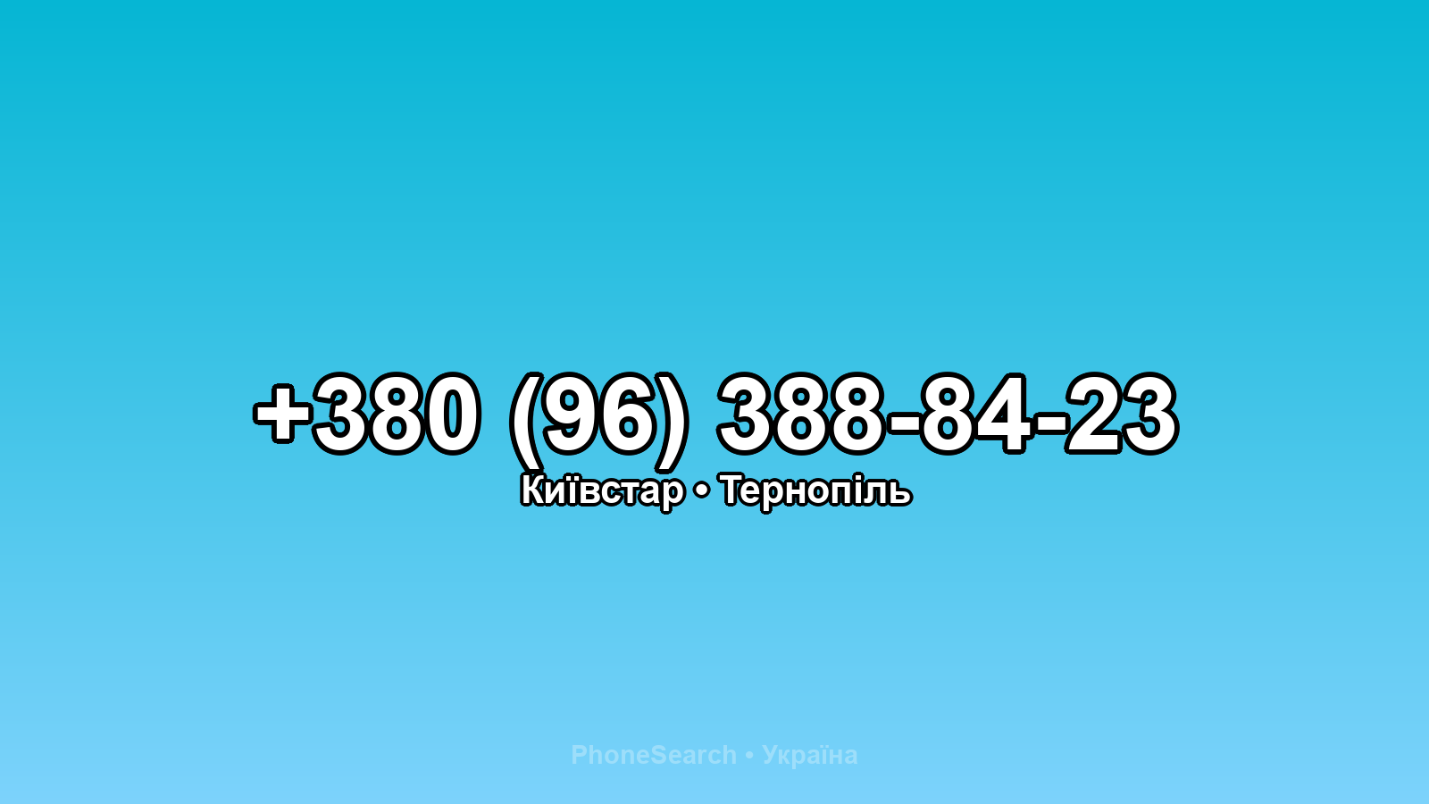 Номер +380 (96) 388-84-23 - вариант 2